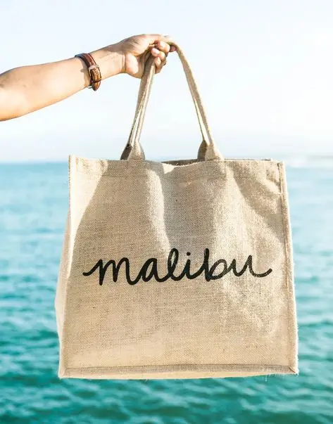 WHOLE SALE BIODEGRADABLE JUTE SHOPPING BASKET HANDLE BAG JUTE FIBER HANDLE BAGS FROM BLUE LOTUS VIETNAM