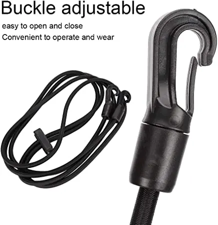 Customized length Heavy duty 8mm elastic rope Kayak Stretch String Shock Cords with plastic hook