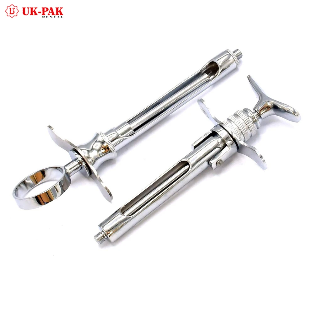 Stainless Steel Dental Instruments Cartridge Aspirating Dentist Syringes 2.2 ML Dental Syringes