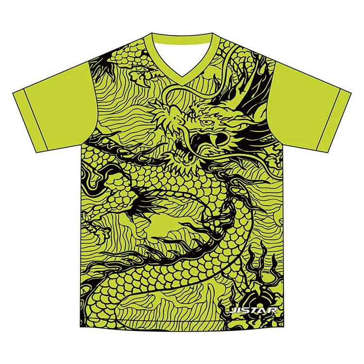160g Vintage Casual Mens Green 3d Chinese Dragon Sports Workout T shirt Oversized Polyester Dragon Printed Tee Shirts