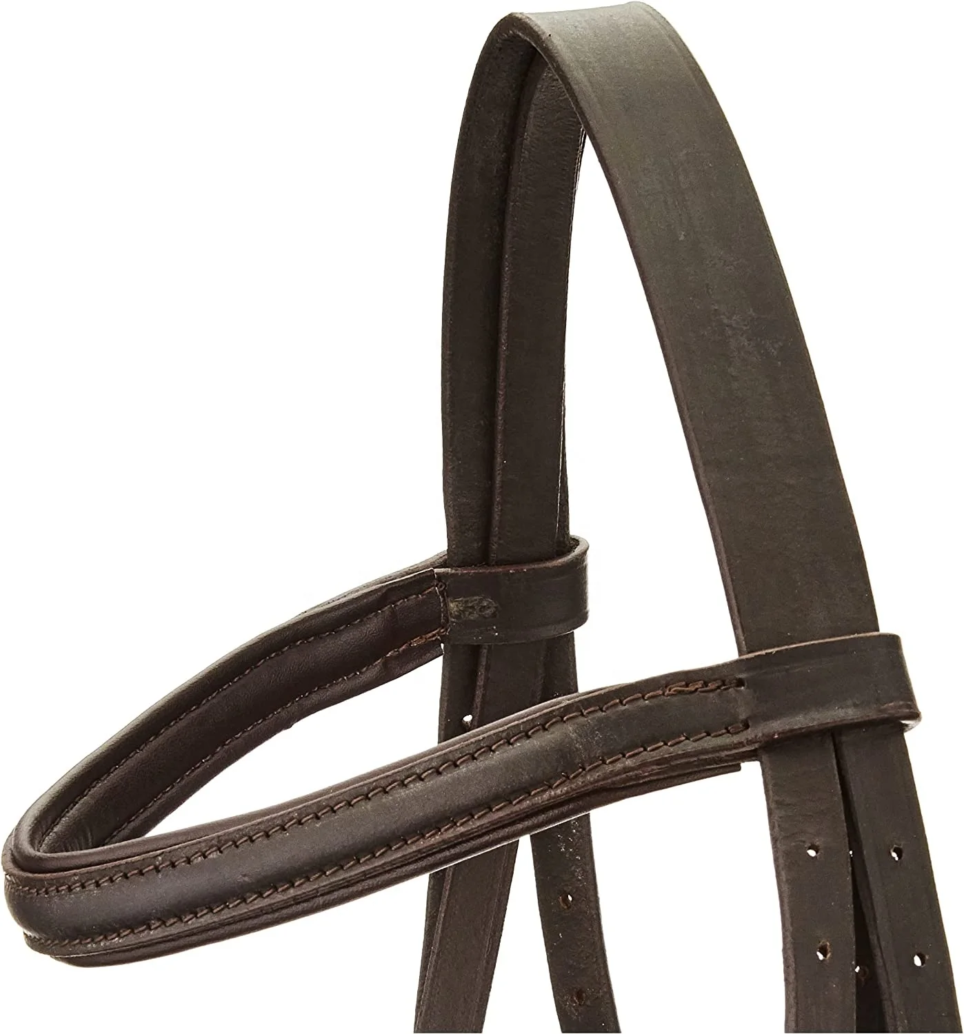 Horse Leather English Bridle Raided Broband Noseband Simple Plain Durable Design Softy Padded Custom Wholesale OEM Manufacturer