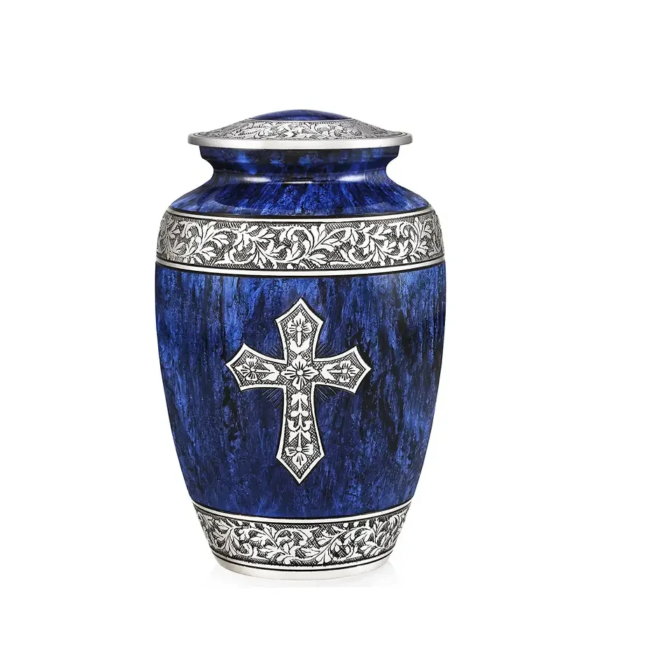 High on Demand Metal Funeral Supplies Urns for Human Ashes Used Home Decorative Items from Indian Supplier and Exporter