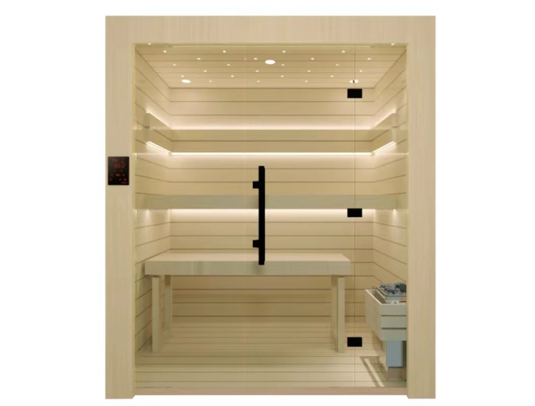 2024 Custom Traditional Steam Sauna Room with Heater Indoor Sauna Room