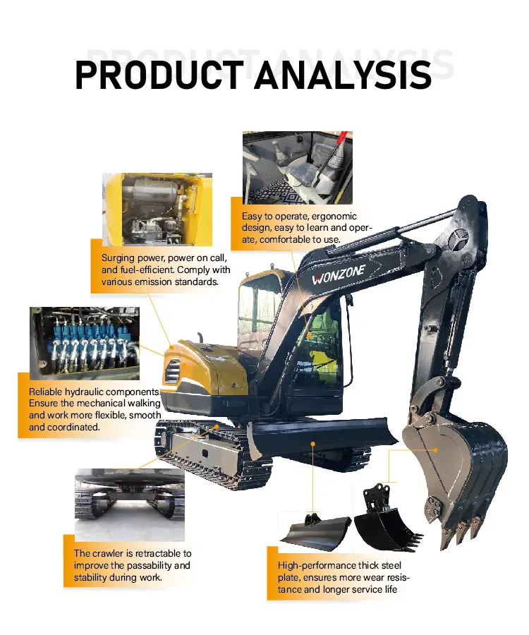 New Hot Sale Excavator Price 1 ton 4 ton 3 ton Small Micro Digger Machine Prices for Sale with EAP