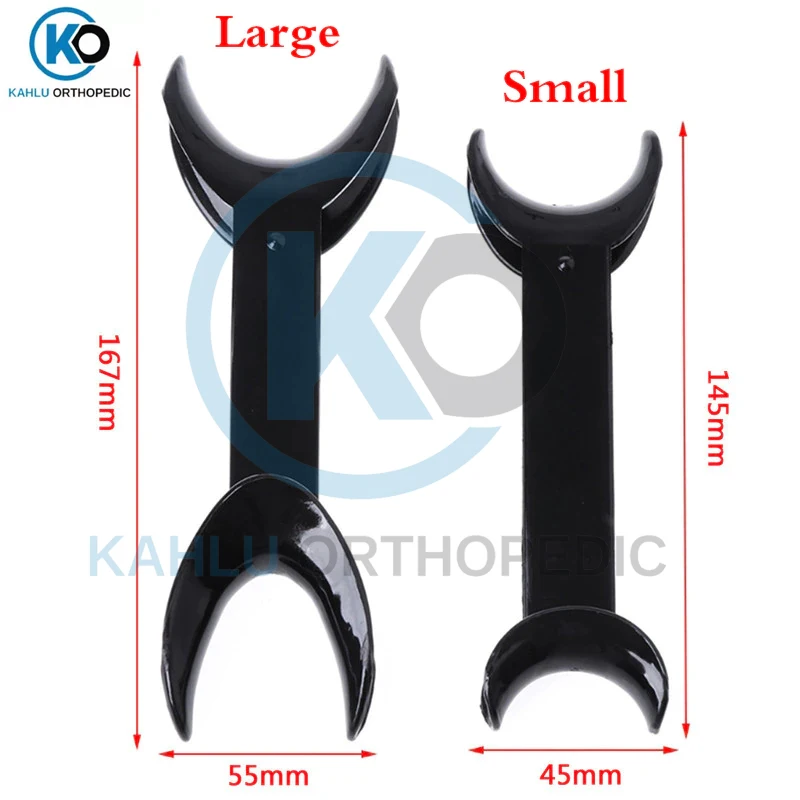 Black Double head Lip Retractor Dental Lip Cheek Dental Orthodontic Mouth Opener Instruments By KAHLU ORTHOPEDIC