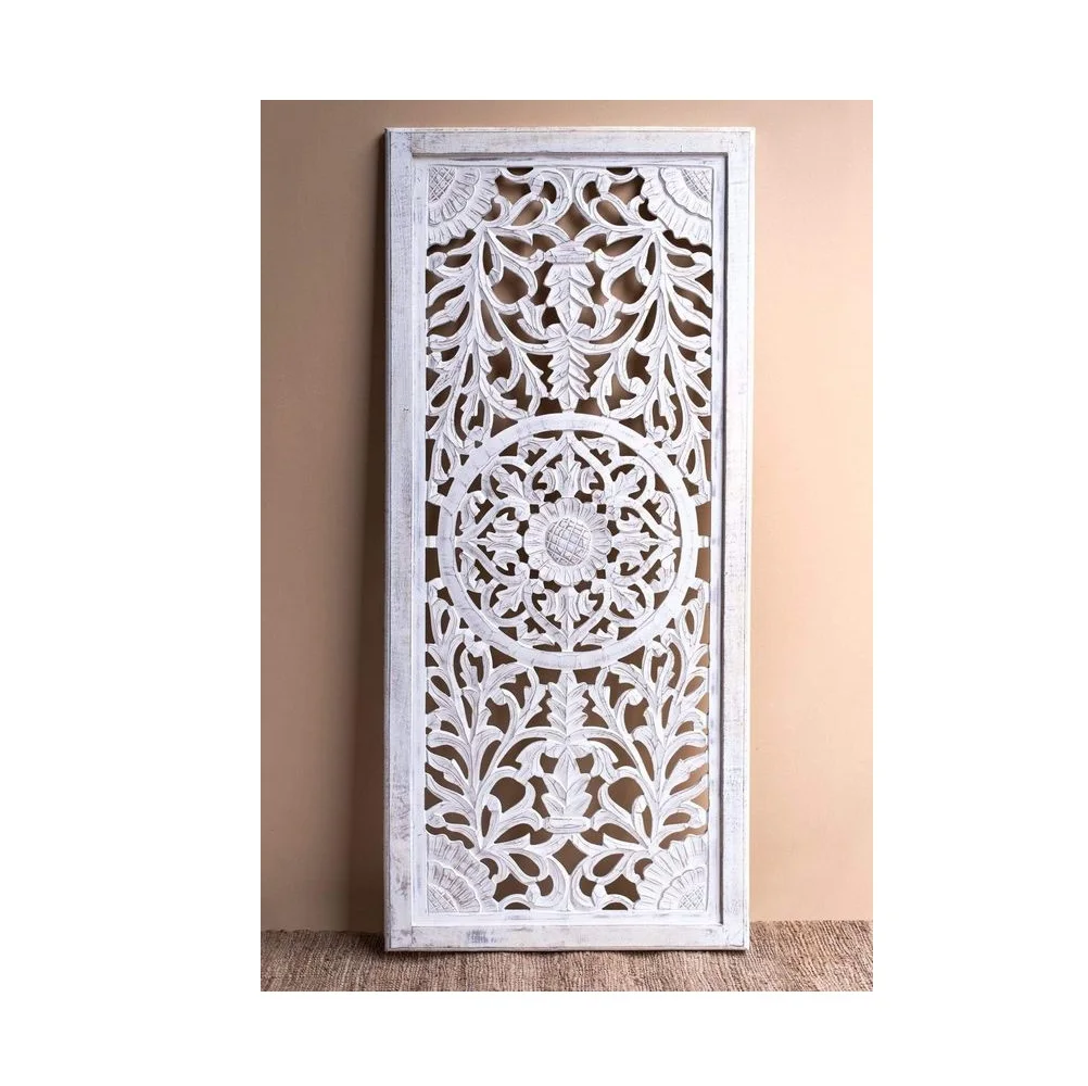 Новейшее поступление профессиональный дизайн круглой формы резная деревянная стеновая панель из МДФ для украшения стен дома и