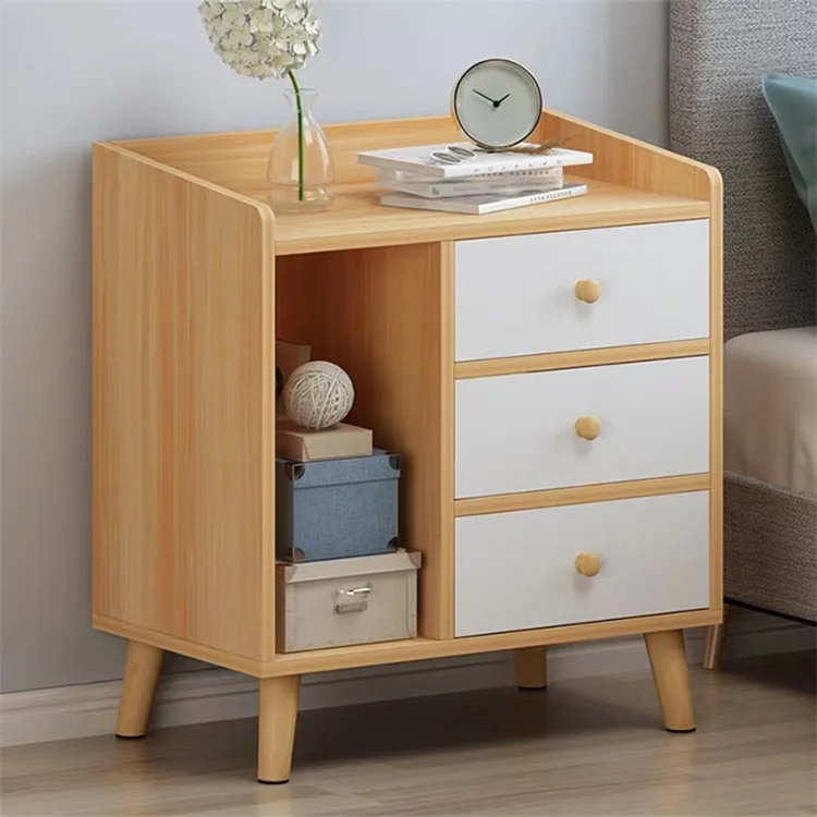 Classic Modern bedside Cabinet Wooden Side Table for Living Room Bedroom Furniture