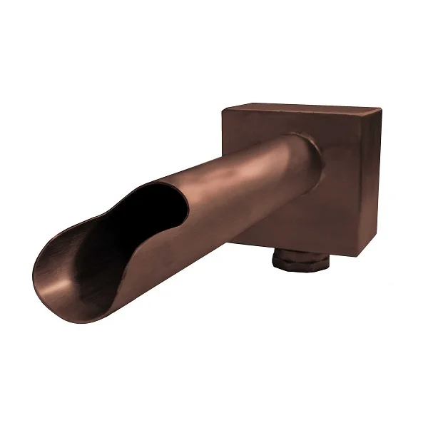 Square Water Fountain Spout Scupper Metal Copper Spillway Water Fountain Spout Scupper for Swimming Pool