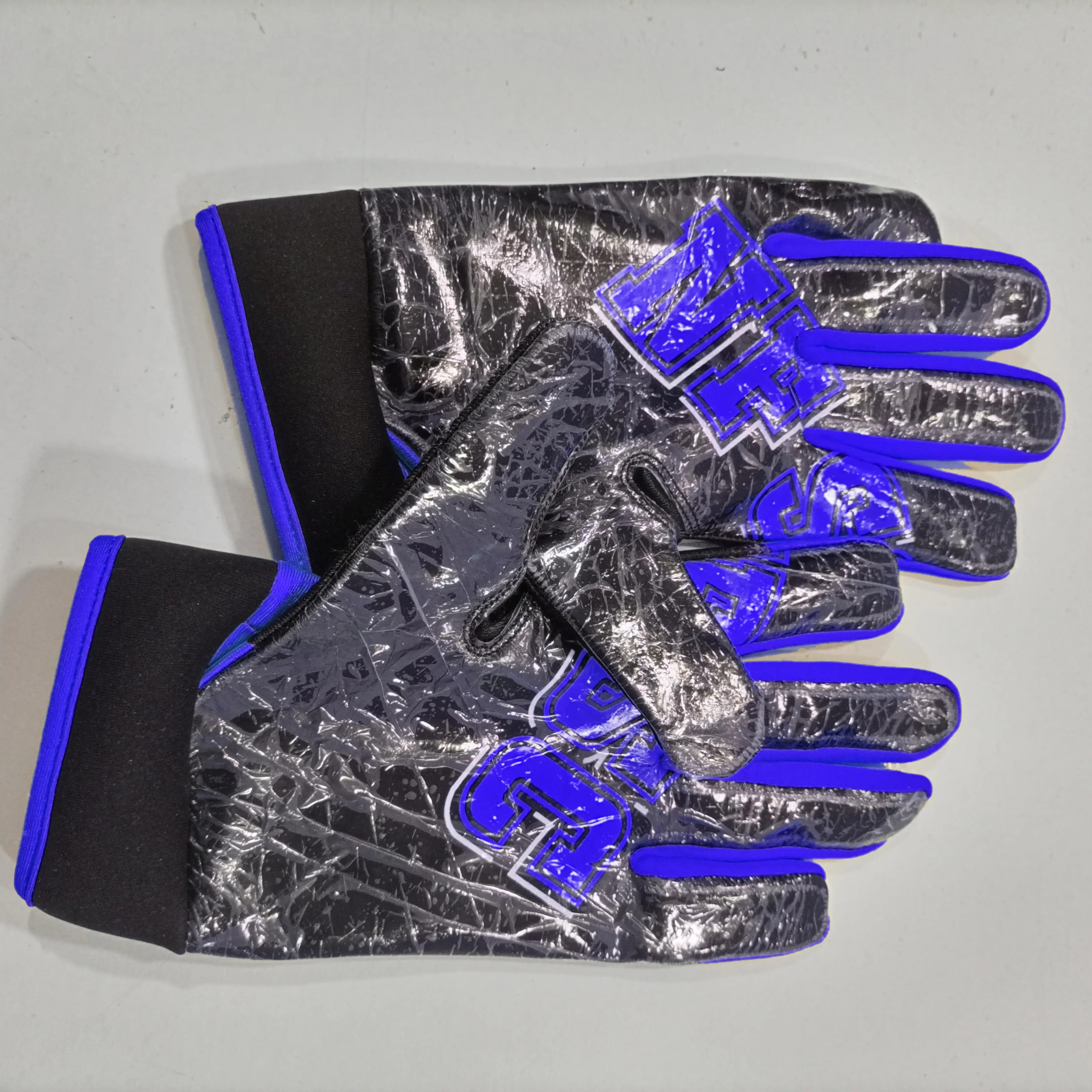 100% Top High Quality American Football Gloves Design Your Own Logo Custom Printed American Football Breathable Fabric Gloves