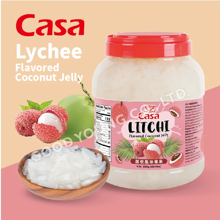 CASA Viet Nam Nata De Coco Lychee Coconut Jelly With Good Young Tea Ingredients