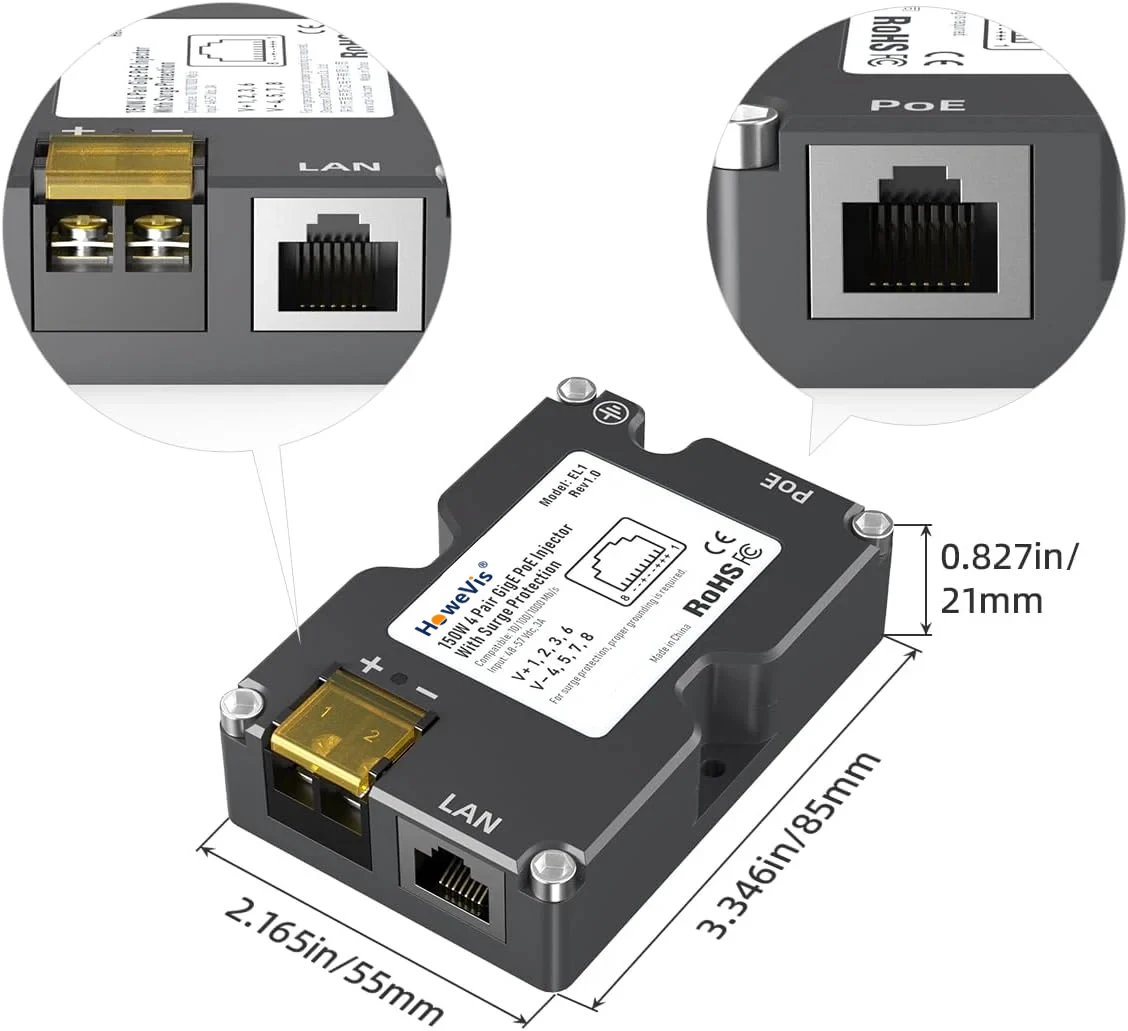 Инжектор Starlink PoE 150 Вт 4 пары набор для спутникового Интернета с защитой от перенапряжения V2 48-57 В/3 А 10/100/1000 м