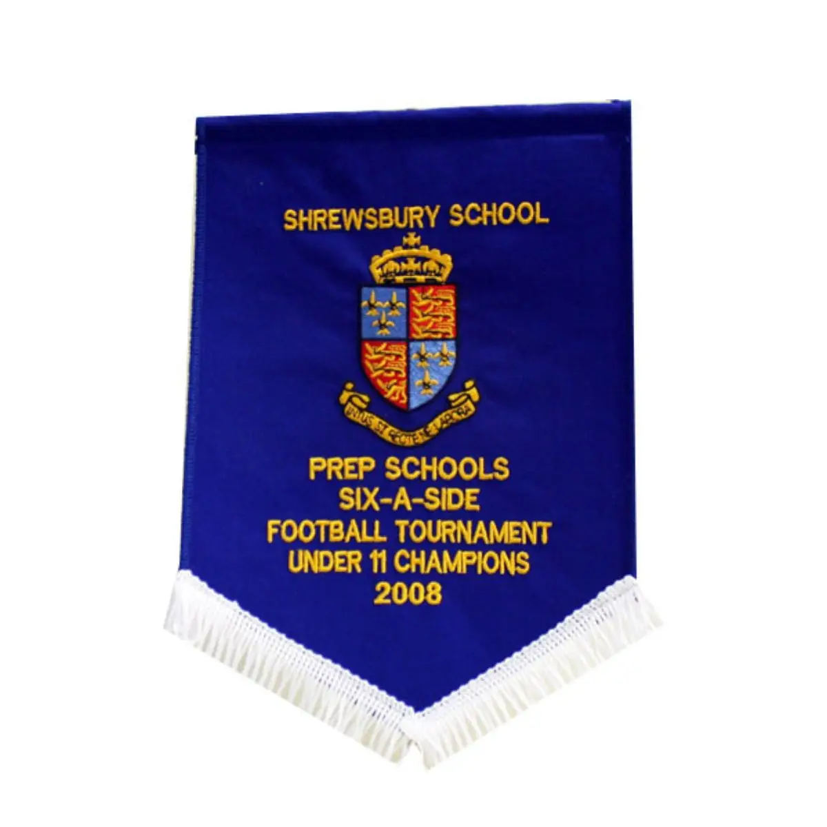 custom logo university student football team embroidered hanging sports match pennant