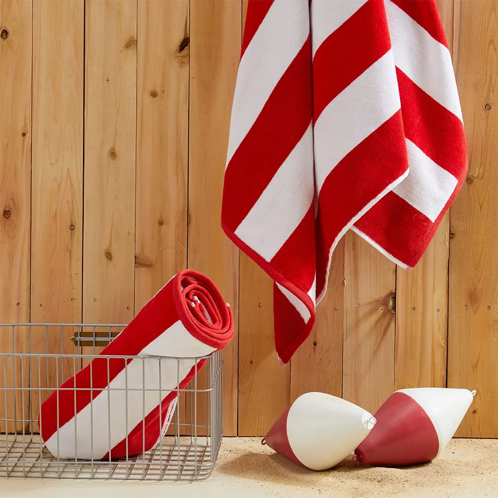 Wholesale Cotton Kitchen Towel Restaurant Stripe Dish Cleaning Kitchen Tea Towel