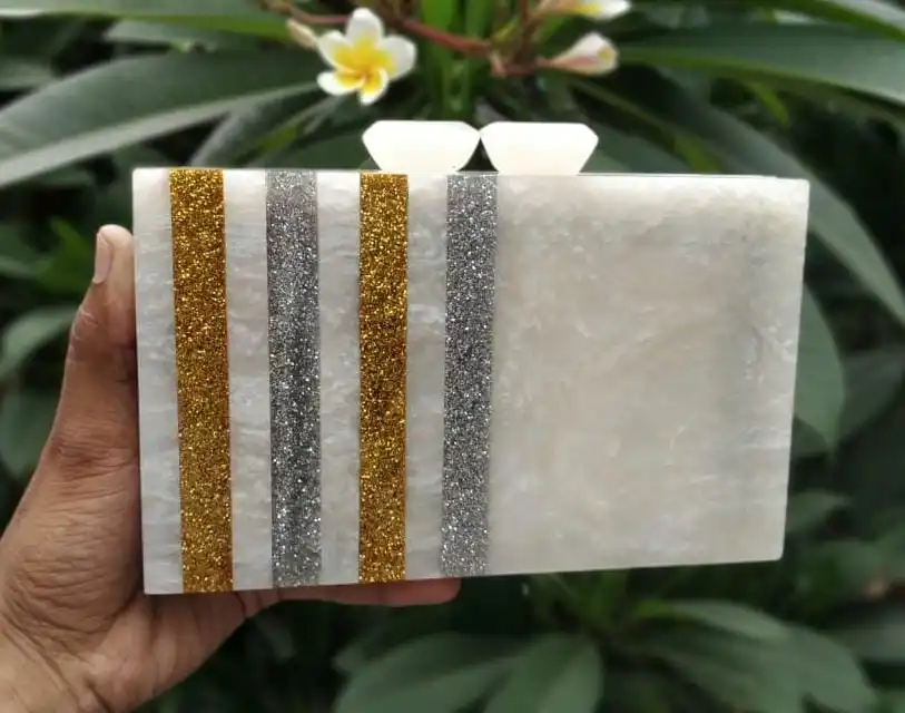 Модный клатч из смолы от индийского поставщика экспортный качественный аксессуар чтобы поднять модный стиль вашей леди в этом сезоне