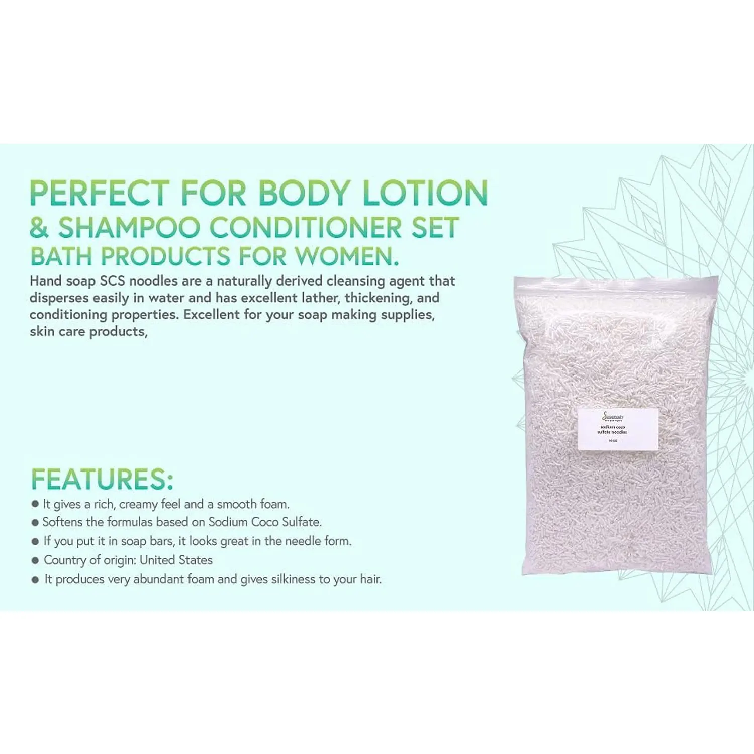 Soap Noodles SLS-Free Sodium Coco Sulfate Noodles - Ideal for Shampoo and Conditioner Formulations Wholesalers