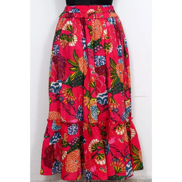 Indian Cotton Dress Evening Dresses women Wear Dress Long Cotton Skirt Long Floral Print Long Skirt Indian Wedding Gift