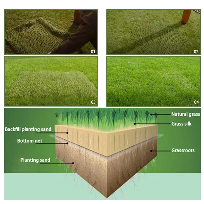 Tianlu 2024 New Resistant Artificial Grass Economic Environmental Protection Mixed Turf Hybrid Grass