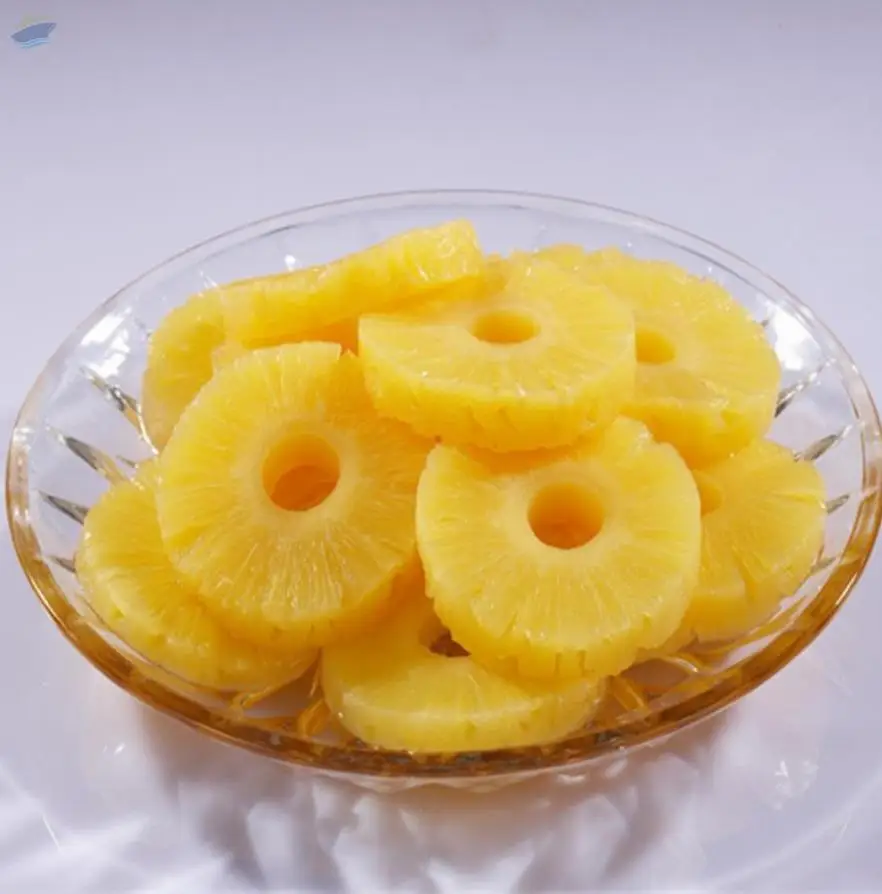 Вкусный сладкий вкус ананас с низким содержанием сахара консервированный фрукты прямо съеденные ломтики