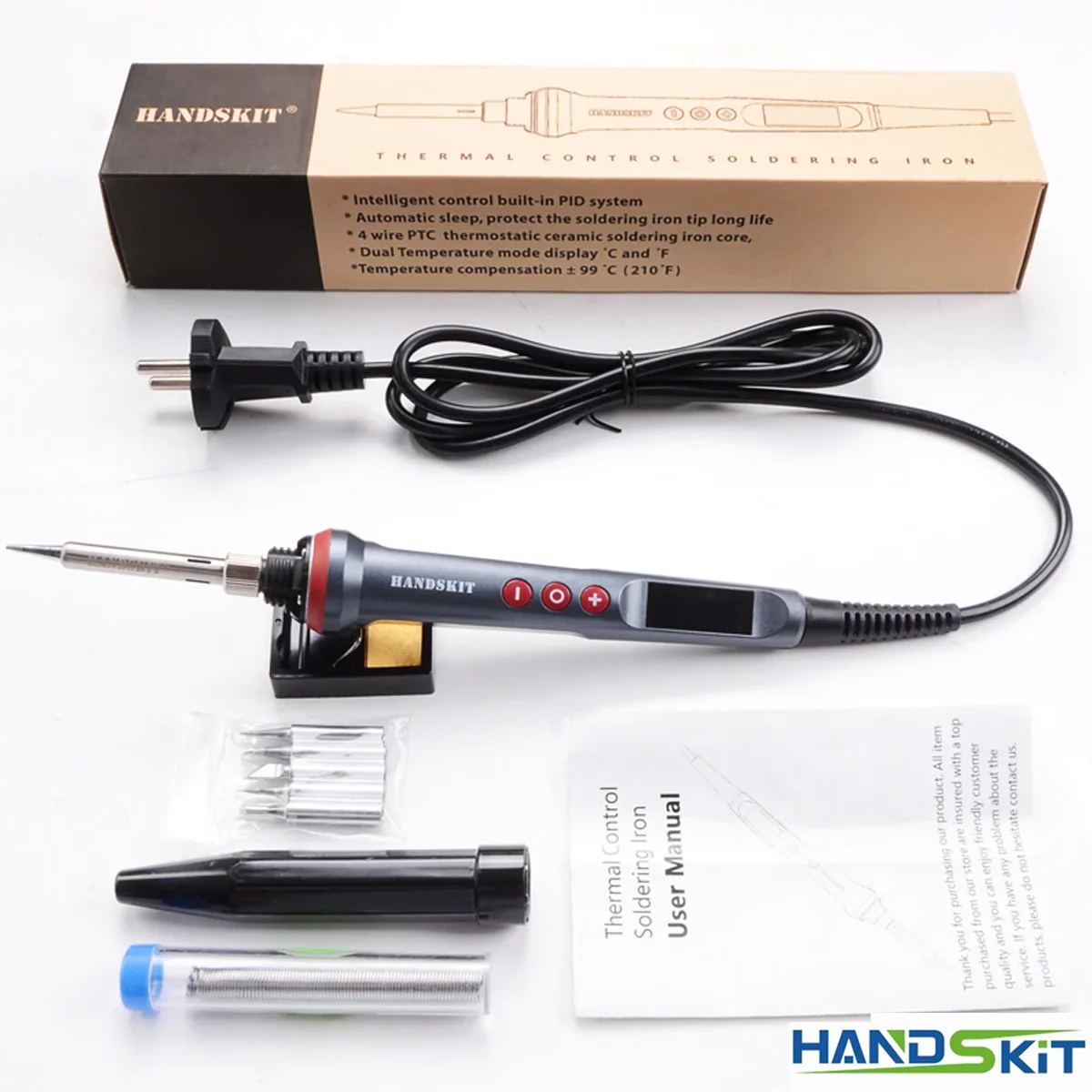 Электрический паяльник Handskit модель 927 110/220 В 90 Вт с 5 наконечниками паяльника сварочные инструменты