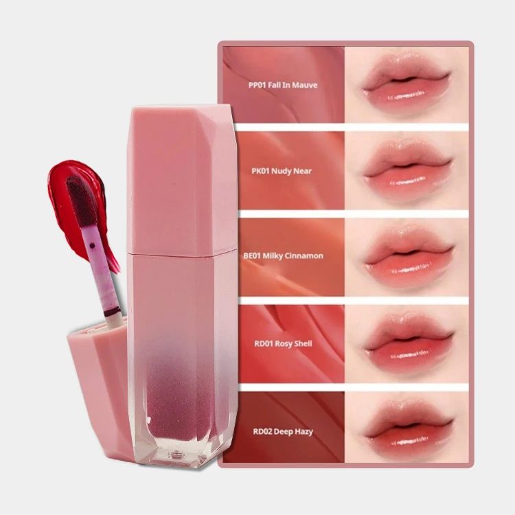 High Quality Mineral Lip Gloss Waterproof Liquid Lipstick with Long-Lasting Mate Finish Custom Logo Sample Size