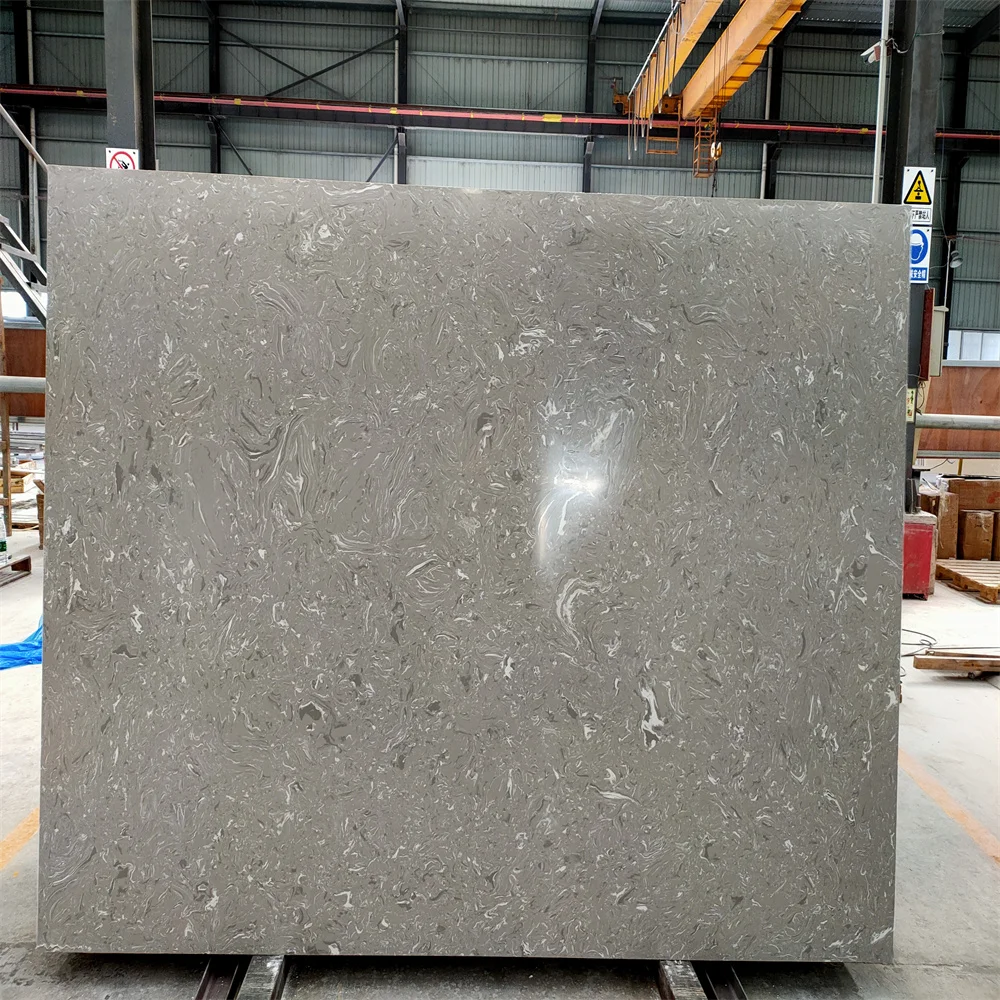 Factory Sale 2700*1800mm Full Body Grey Resin Artificial Stone Marble Slabs Artificial Wall Terrazzo For Wall Floor From China
