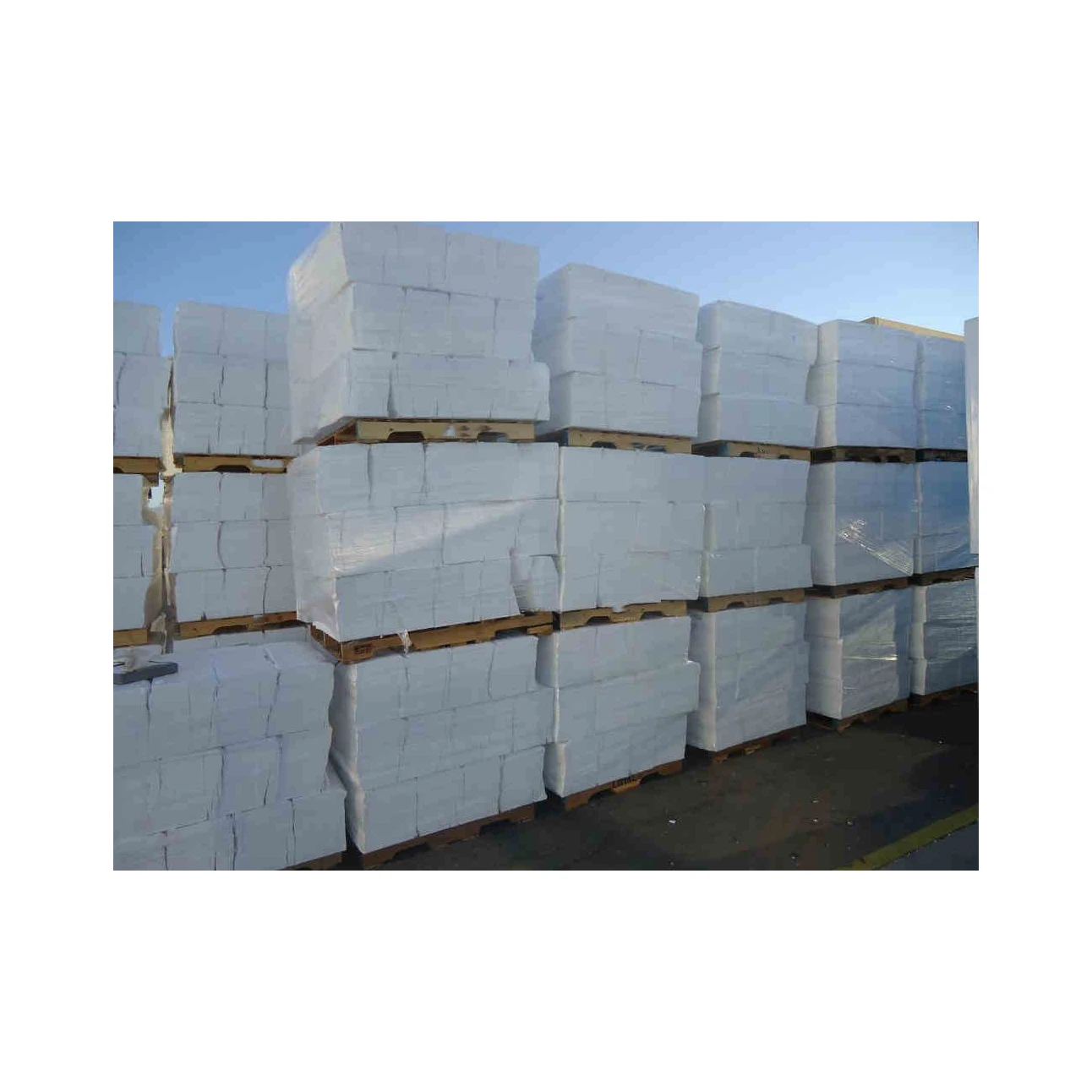 Expanded polystyrene blocks for international shipping and trade