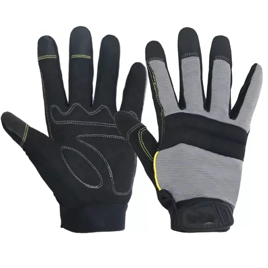 Work Assembly Gloves / Working Gloves / Leather Safety Gloves High Quality Leather Grain Leather White & Black Protect Hand soft
