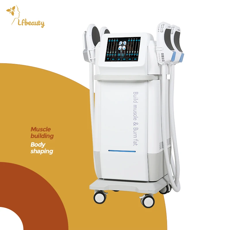 Lfbeauty novel technology electromagnetic Build Muscle Machine rf ems body shaping 4 handles hi emt slimming machine