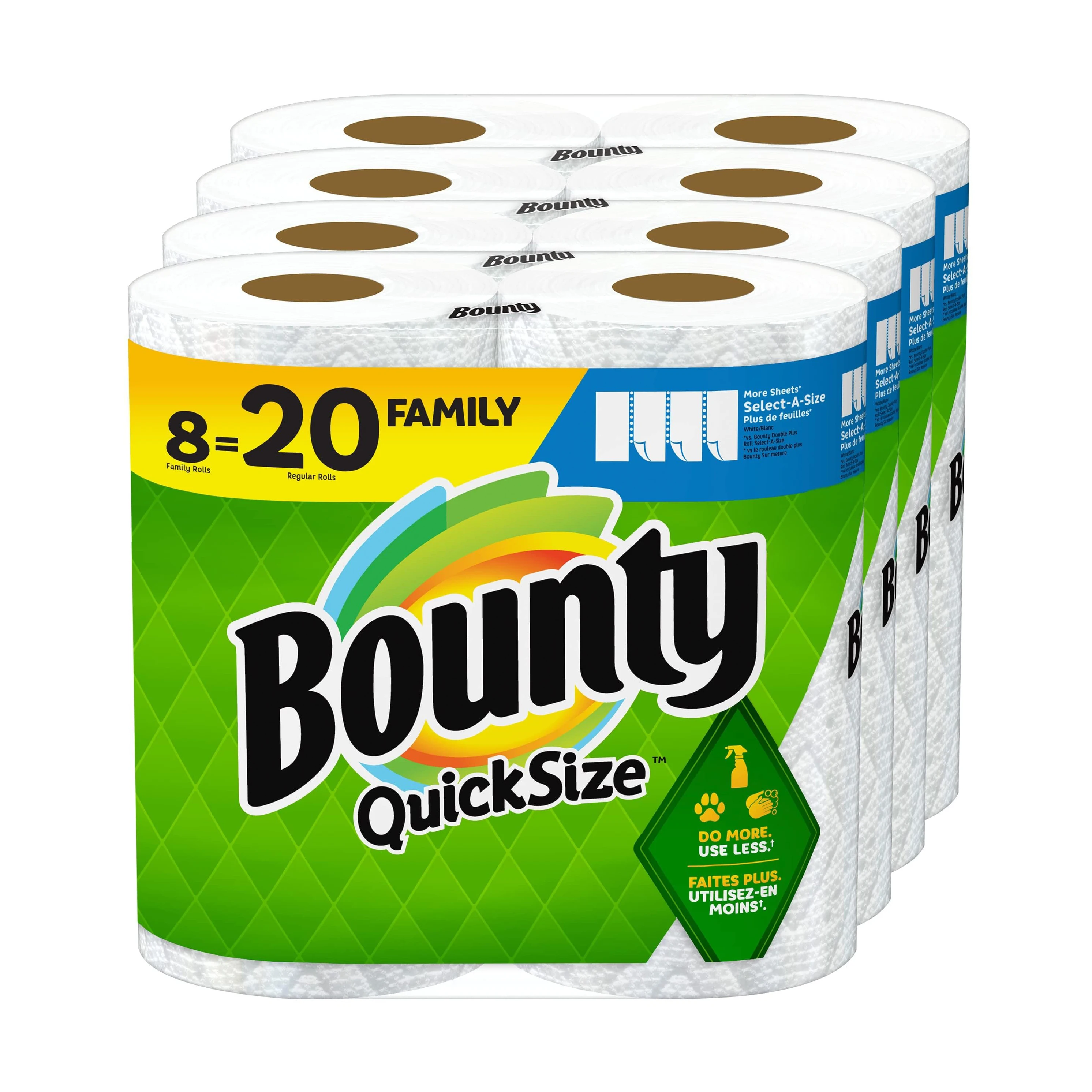 Seller of Bountys Authentic Size 2-Ply Paper Towels White 12 Family Rolls | 30 Regulars Rolls for hot sale and low price