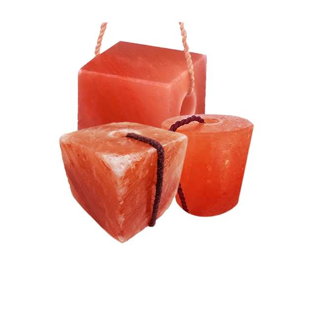Animal Licking Himalayan Pink Salt Natural Pure Salt Block on Rope for Horses Deer Cattle Rabbits Himalayan edible salt