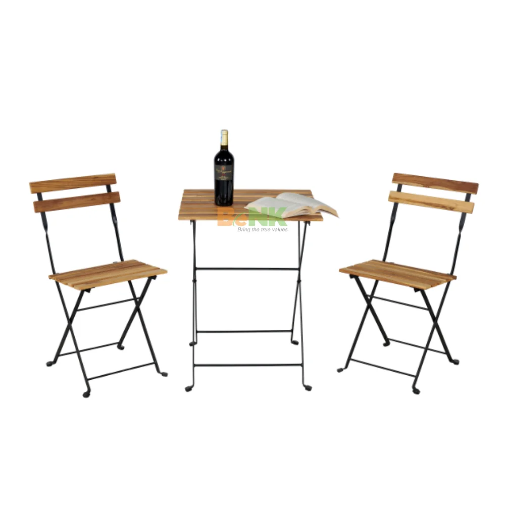 Patio Garden Bistro Set Teak Wood Outdoor Furniture