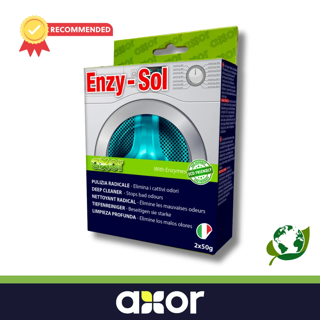 Enzyme Odour Remouving Powder For Washing Machine ENZY SOL ONE Pack 2 Sachets 50 G Made In Italy
