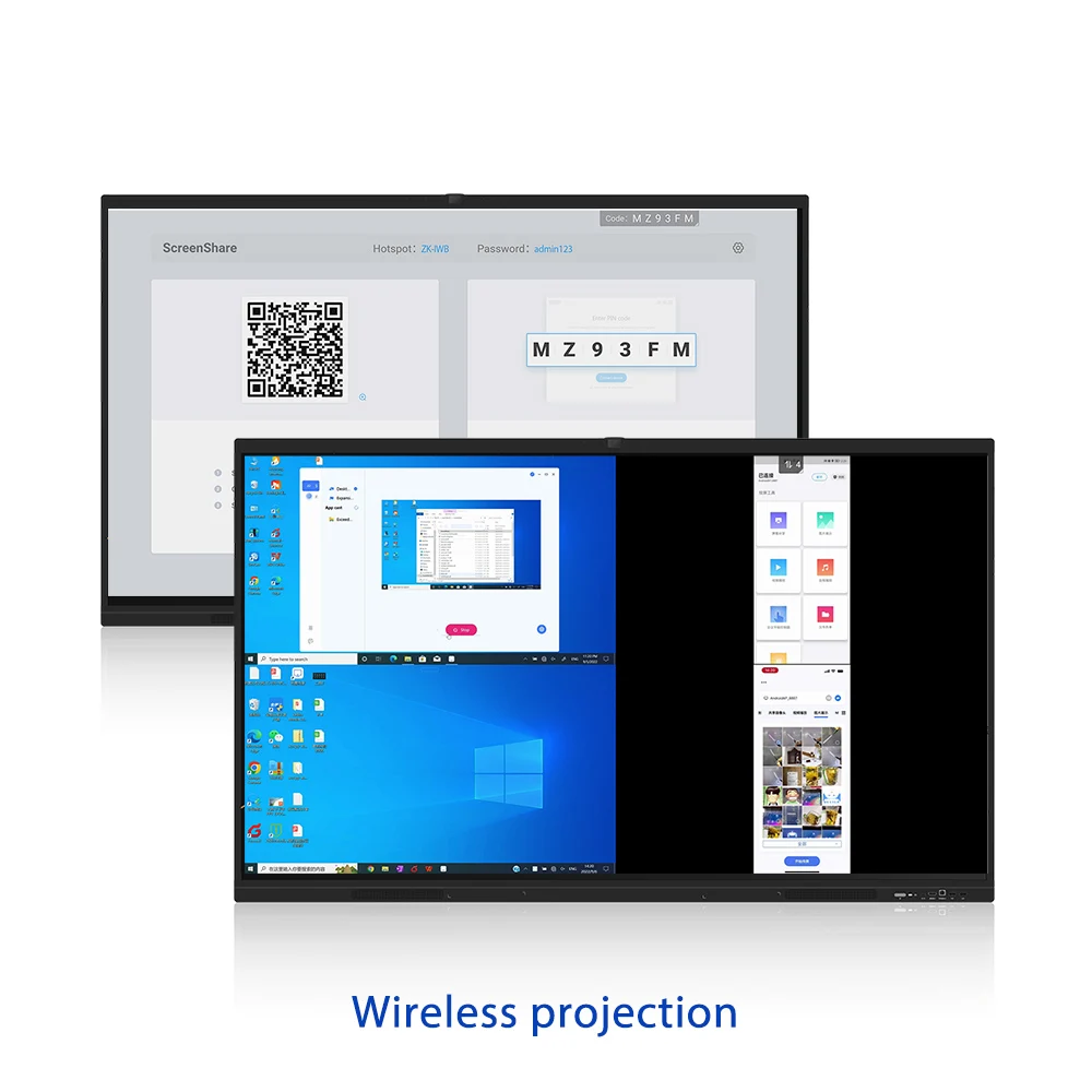 Popular finger multi touch screen smart LCD display meeting electronic  4k Ultra Hd 65 Panel digital interactive Whiteboard