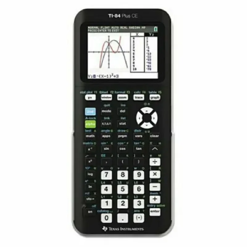 Техасские инструменты TI-84 Plus CE Graphing калькулятор пластиковый цифровой научный Настольный аккумулятор школьный офисный календарь сигнализации