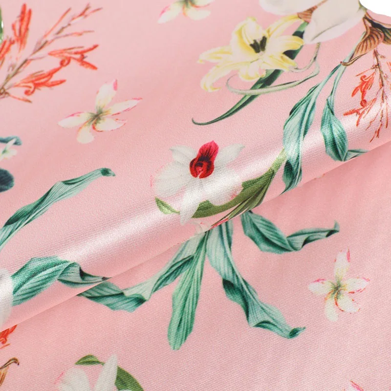 wholesale english tencel white liquid silk ruban 100%polyester digital printed dsatin fabric ribbons with embossed logo for bedd