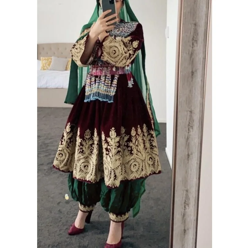 new hot design afghan vintage kuchi pashtun tribal gypsy dress Afghani Kuchi Dresses Afghani suit frock long dress IQ.WAL.AF.106