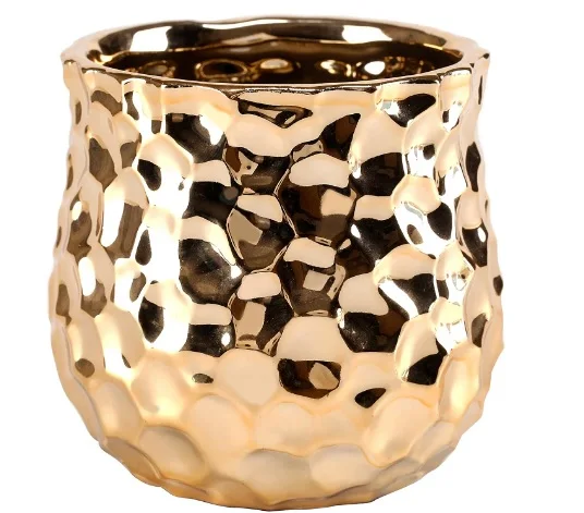 Gold Stainless Steel Cone Planter Indoor Tree Planter Plant Pot Flower Pot Containers Steel Cone Planter