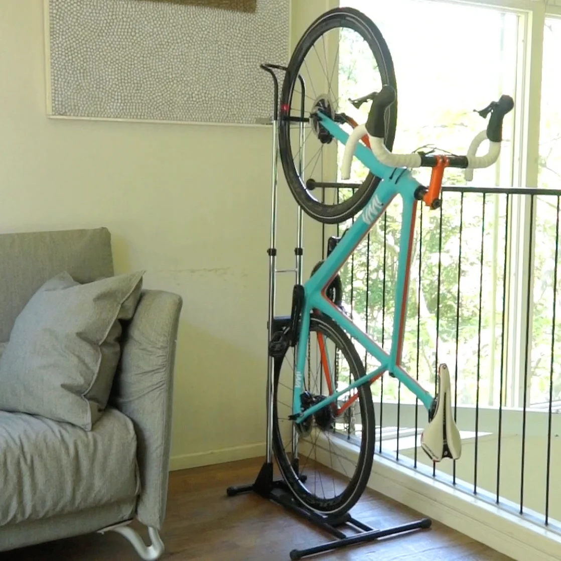 Japan bicycle accessories auto lock Bicycle stand both Vertical bike rack and horizontal bike rack with height adjustable