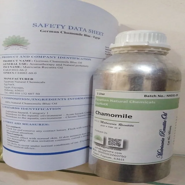 Масло ромашки темно-синего цвета масло Recutita Matricaria запах травянистый сеноподобный аромат сладкий и теплый модель эфирного масла №: