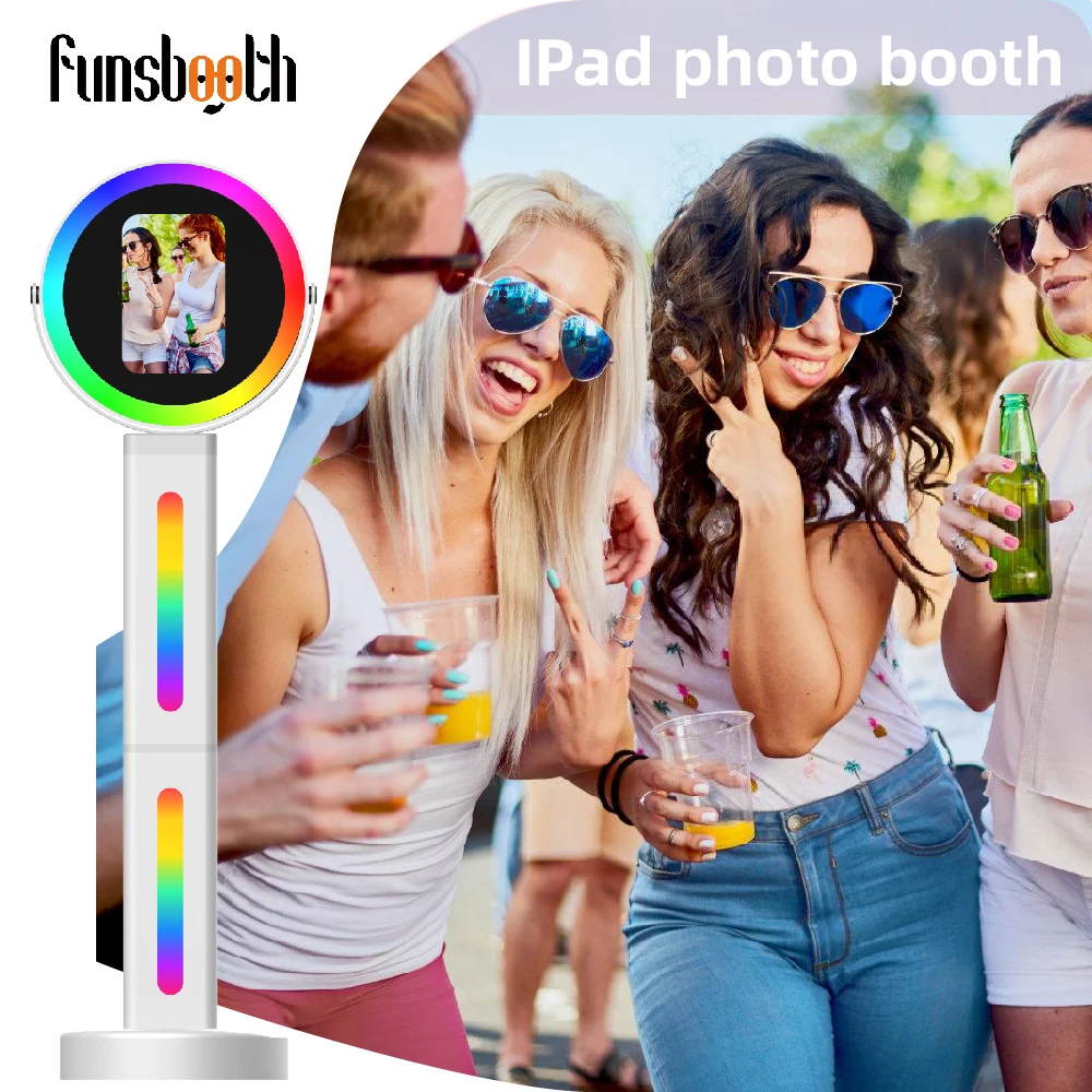 2024 High Quality Wedding Party Selfie Booth Kiosk 10.2 12.1Inch Lcd Stand Shell iPad Photo Booth Machine for Sale