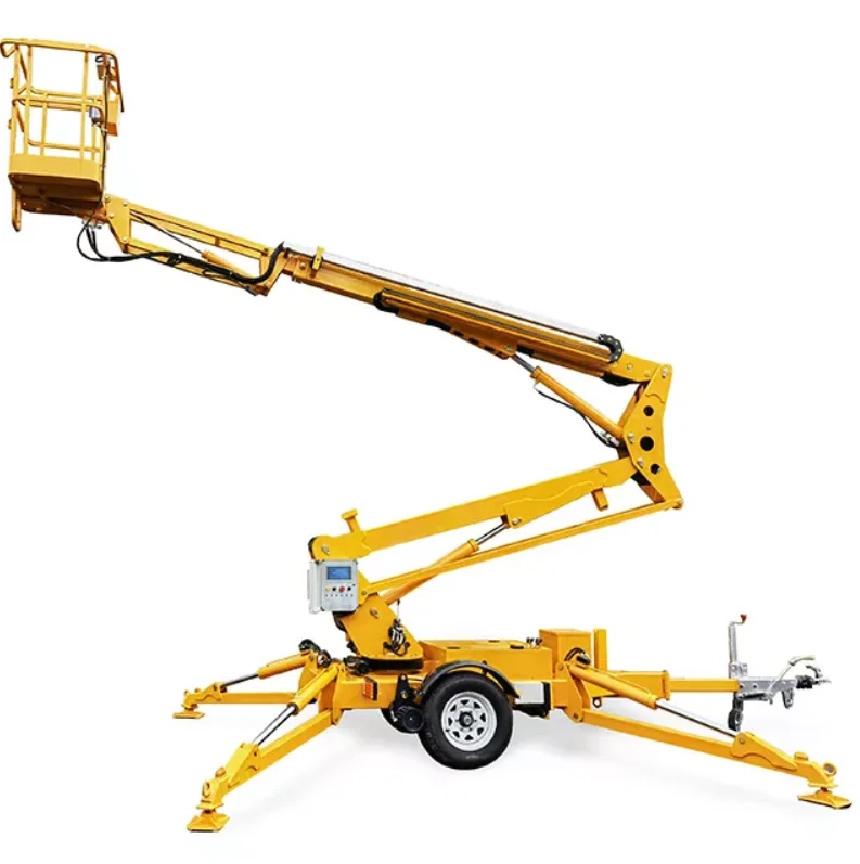iyun Kinglift 34 ft Towable Boom Spider Lift Lift Trailer Cherry Picker Tree Trimming Lift