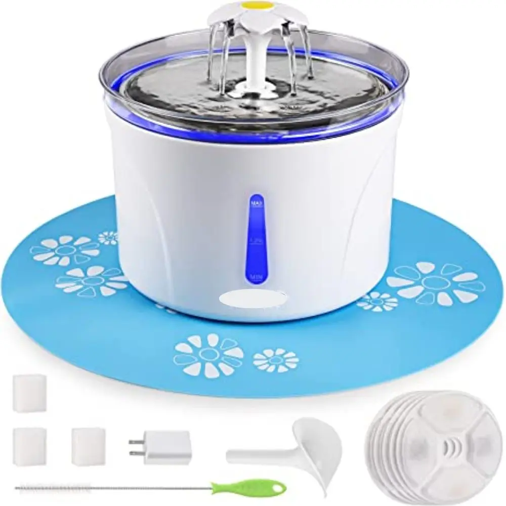 Готово к отправке, 101oz/3L собака диспенсер для воды Автоматическая кошка фонтан со светом для кошек и собак нескольких домашних животных