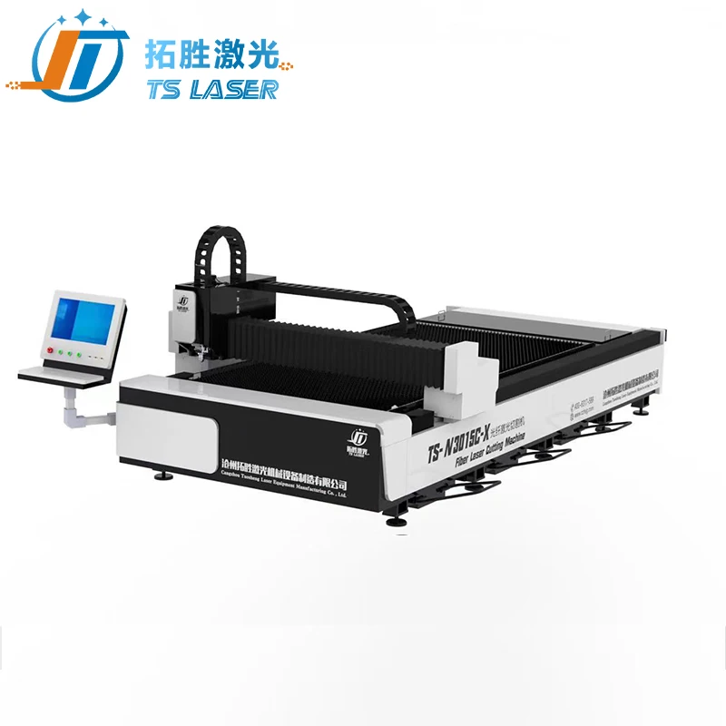 Tuosheng 3015 6025 Open Single Table 1.5kw 3kwThin Metal Plate Stainless Steel Fiber Laser Cutting Machine