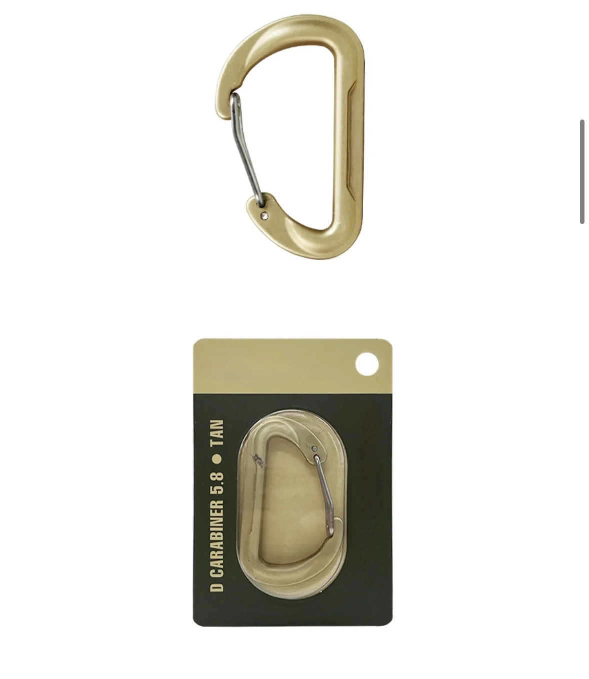 D carabiner New Arrival Hot Selling Korean Camping supplies Aluminum D Ring Carabiners Clip Outdoor Camping Mini Lock Snap Hooks