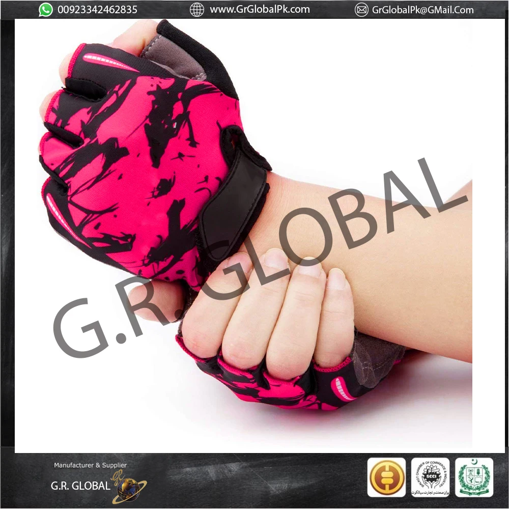 Customizable Design Professional Gym Fitness Breathable Anti-Slip Women Men Half Finger Summer Fishing Cycling Gloves