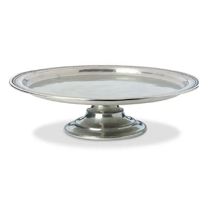 Attractive Designer Hotel and Home Tabletop Decoration Dessert Server Stand Casting Design Round Shape Aluminium Cake Stand