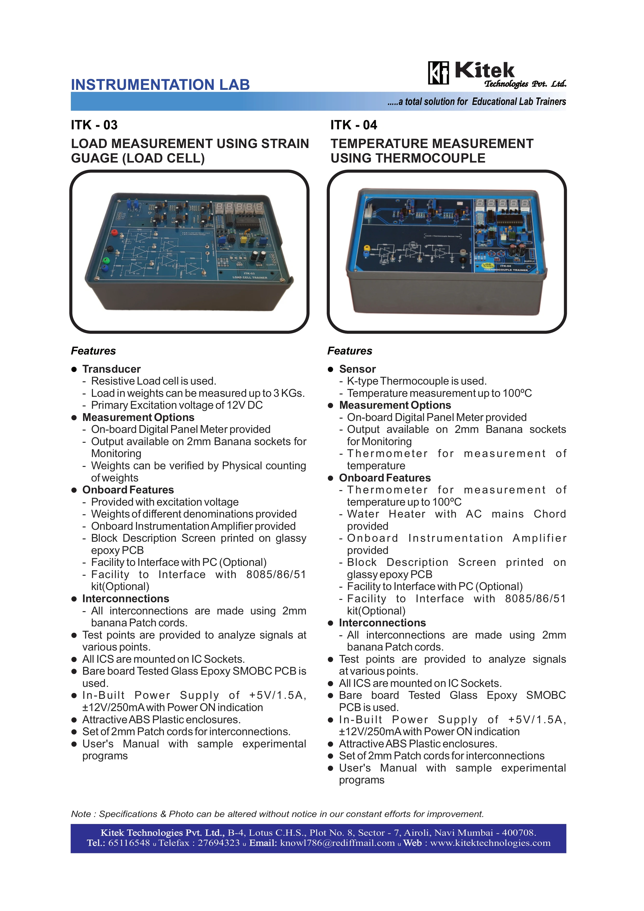 Load Cell Trainer  Kit  Strain Gauge Trainer Kit