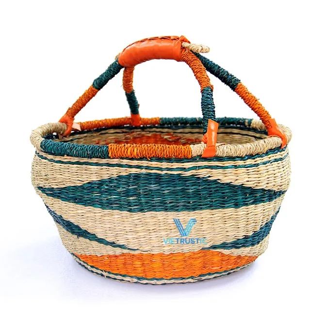 Hot Trend Natural Belly Basket Flower Pots and Planters Outside Garden Made In Vietnam