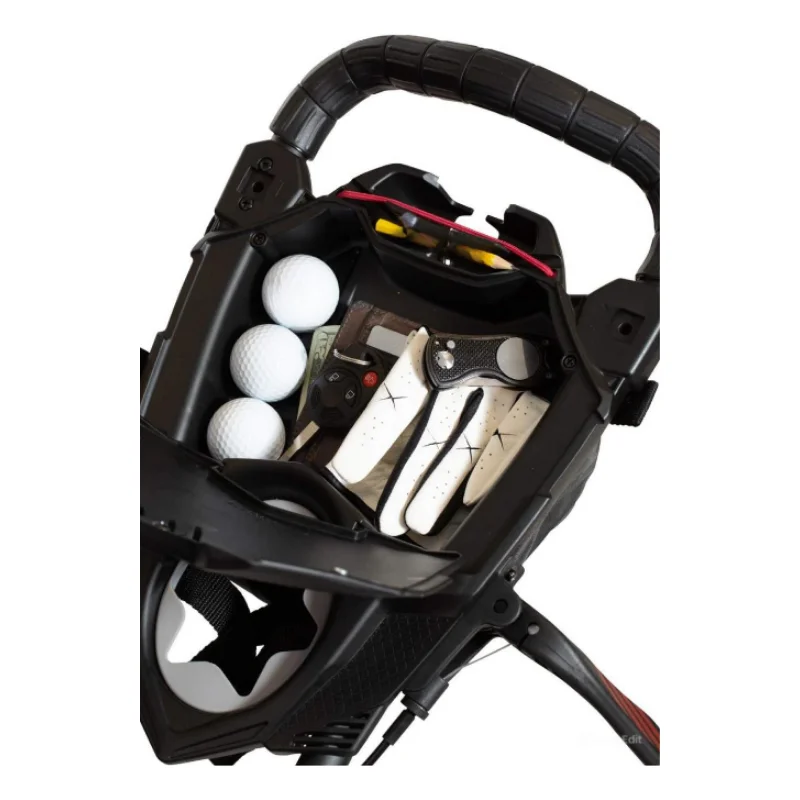 WHOLESALE 4 Wheel Golf Push Cart Lightweight Aluminum Frame, One-Click Folding, Wheels, Built-in Cooler