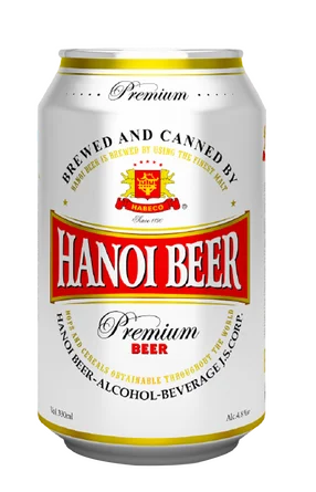 Высококачественные пивные банки Ha Noi 330 мл Premium x24/100%, сделано во Вьетнаме